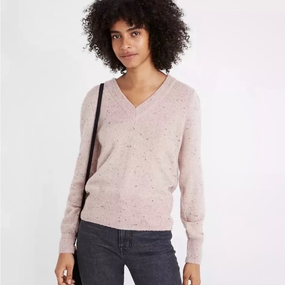 MADEWELL V Neck Wool Blend Sweater - M - Picture 1 of 7